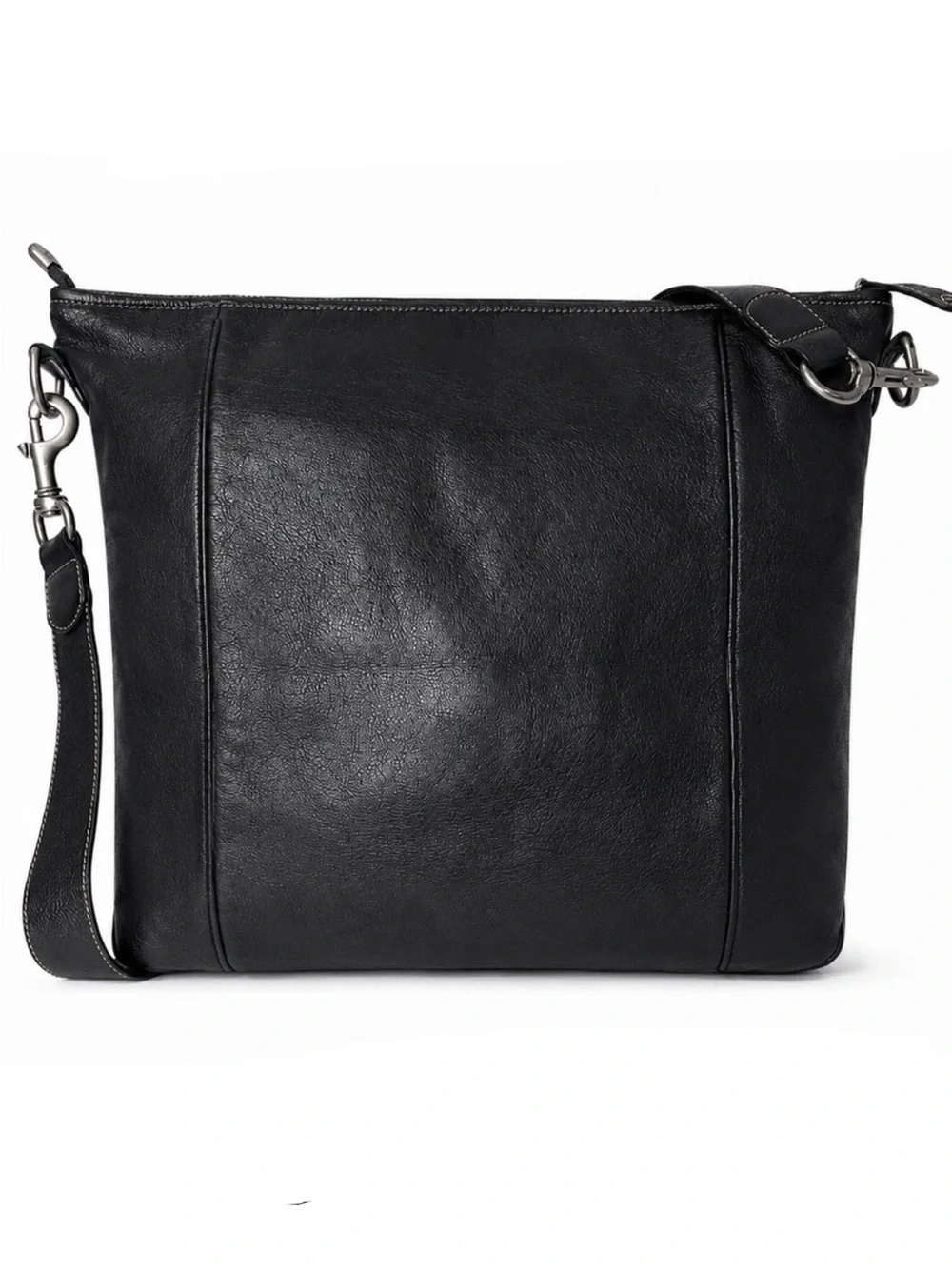 GUCCI Supreme Hysteria Black Leather Oversized Messenger Bag
